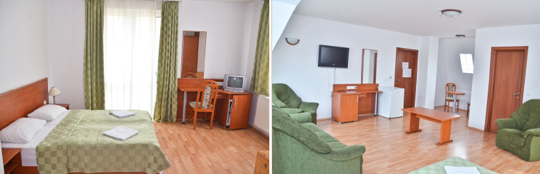 A Hotel Kristály szobái Hajdúszoboszlón